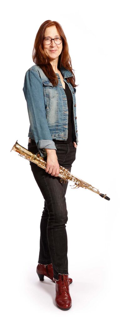 Ilona Haberkamp mit Saxophon